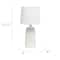 Simple Designs 16" Textured Linear Ceramic Table Lamp